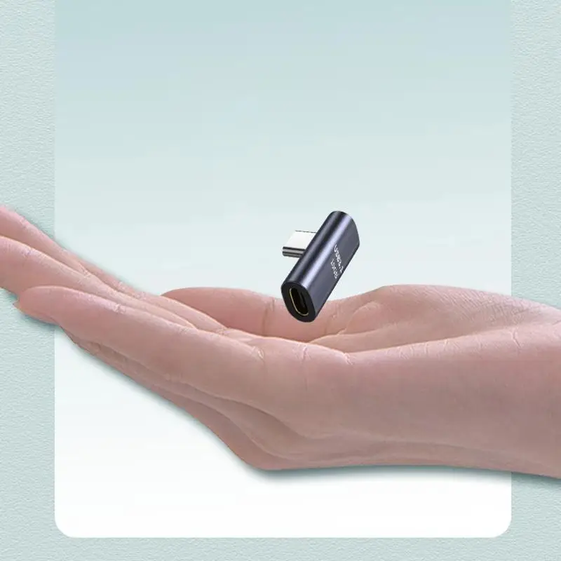 E1PF 90 градусов типа C Мужчина и женский удлинитель поддерживает USB C 3.1 Передача данных заряда