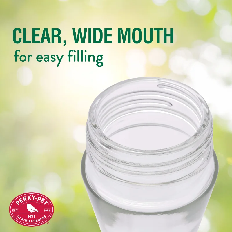 8 オンス ピンチ ウエスト ガラス ハチドリ フィーダー、レッド。新しいアップグレード