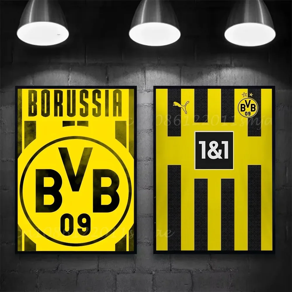 1 قطعة B-بوروسيا D-Dortmund نادي المشارك ذاتية اللصق الفن ورق مقاوم للماء ملصق مقهى بار غرفة جدار ديكور