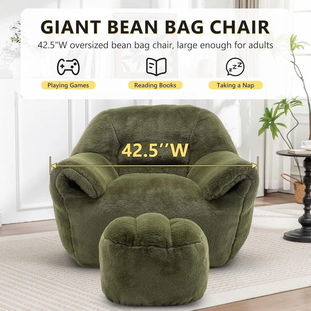 كراسي كبيرة من الجلد الصناعي لغرف النوم وغرف المعيشة مع حشوة شاملة