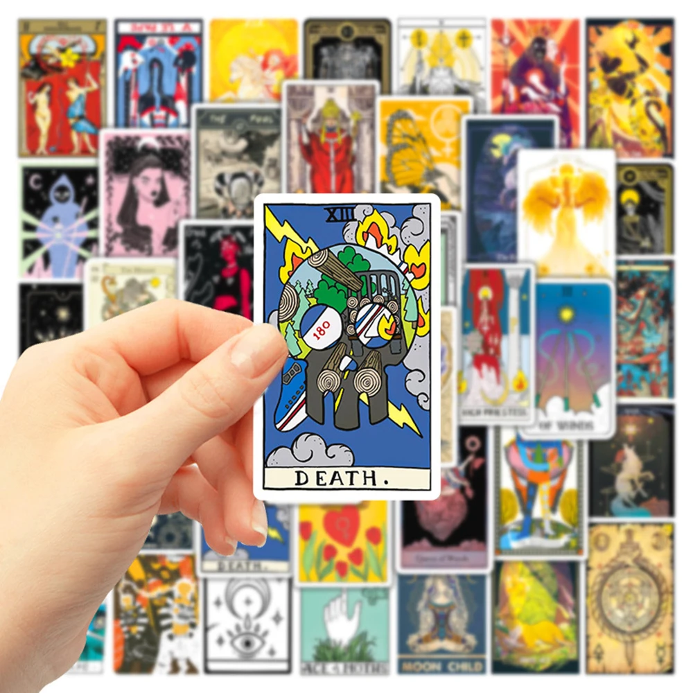 10/30/50PCS Divination Tarot Card Stickers Aesthetic DIY Fridge Laptop Skateboard Phone Car Art Graffiti Sticker Decal Kids Toys