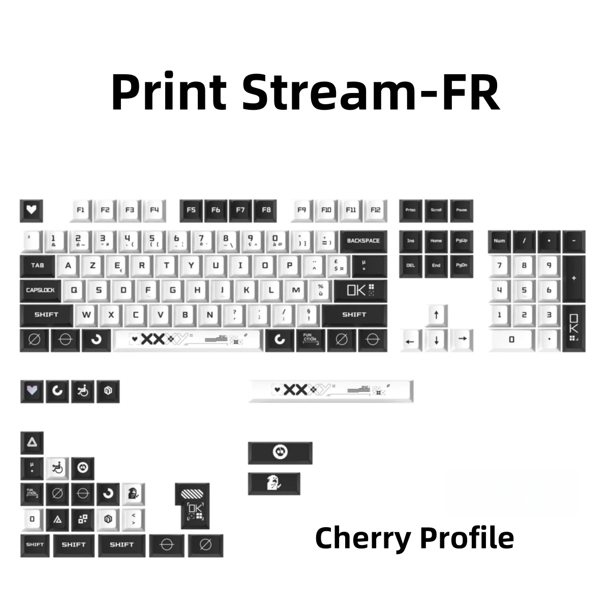 BOW Spanish Nordic Language Key Caps AZERTY Keycap QWERTZ PBT Keycaps Cherry Profile ISO Layout  for MX Mechanical Keyboard