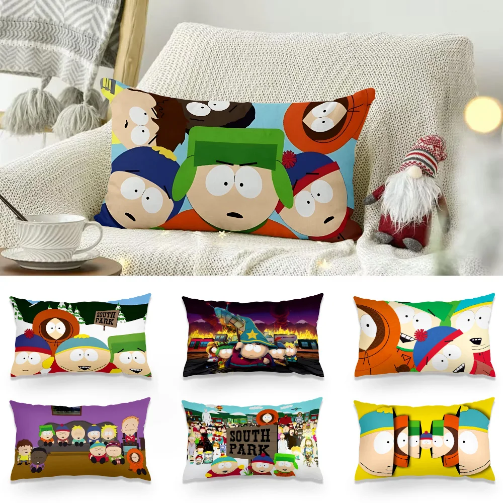 Double-sided Printing Rectangle Pillow Cartoon S-South P-Park Case Bedside Pillowcase Sofa Cushion Cover Room Home Decoration