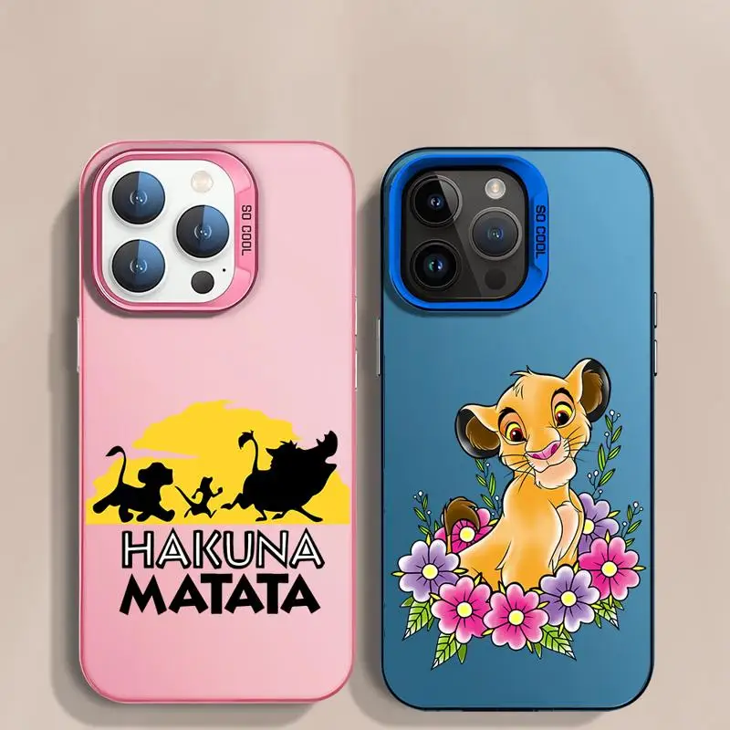 Lion King Disney phone cases for Apple iphone 14 pro max case 15pro 16 13 funda iphone 11Pro 16plus 12Pro Soft Cover