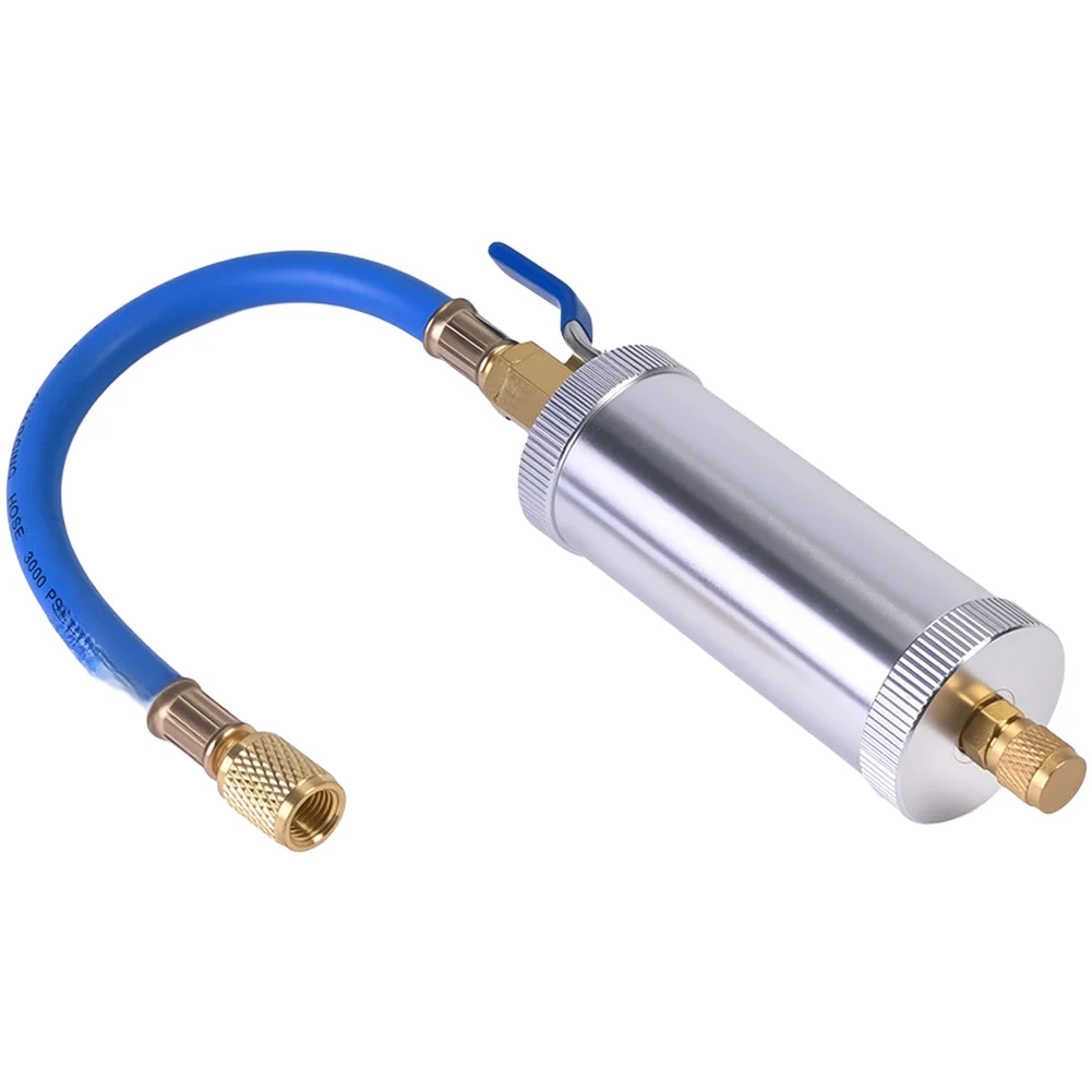Aluminum Alloy Car AC Charging Kit for Efficient Air Conditioning Cooling Agent Refill and Freezing Oil Addition in Vehicles