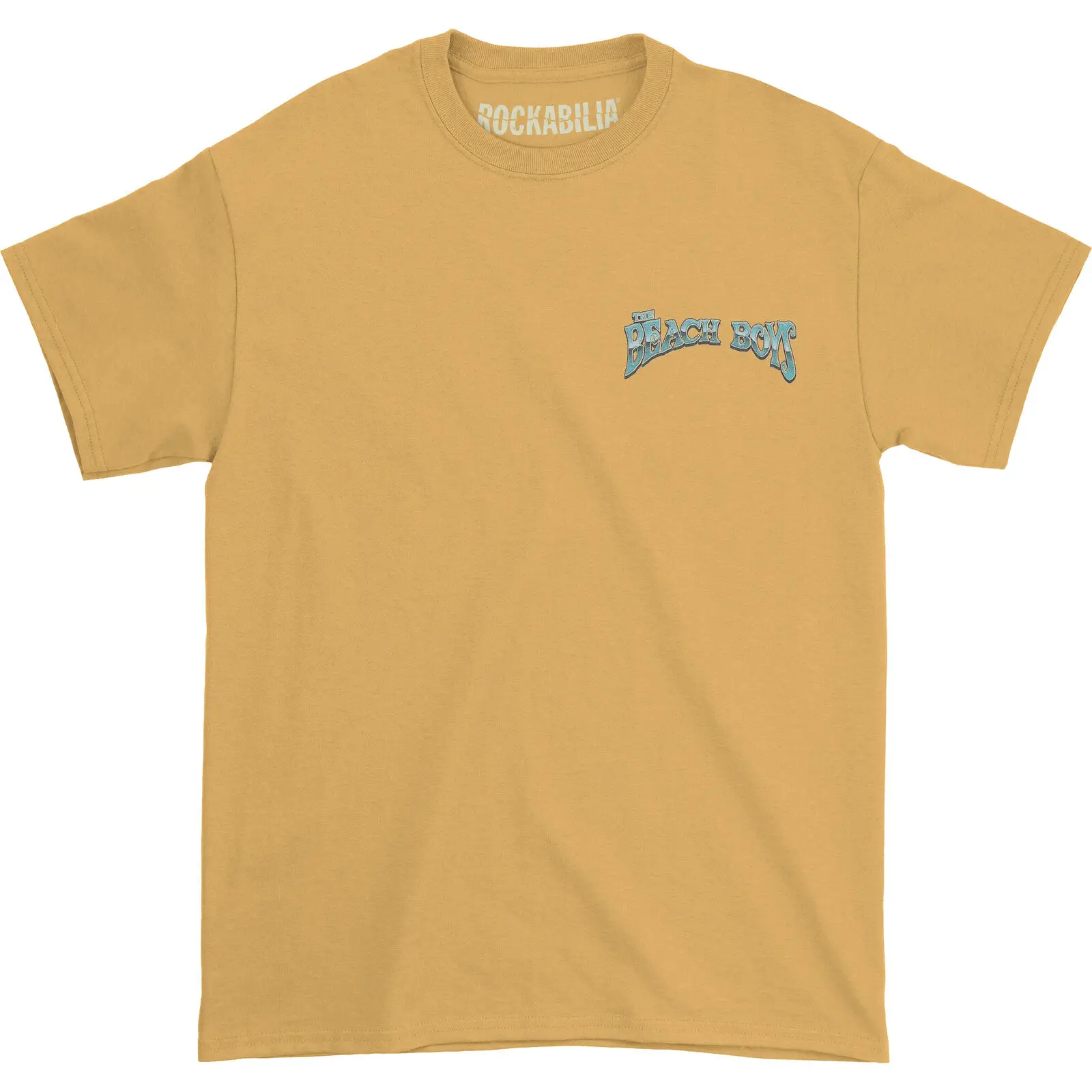 Men'S Beach Boys Mustard Sun Pocket Logo T Shirt Medium