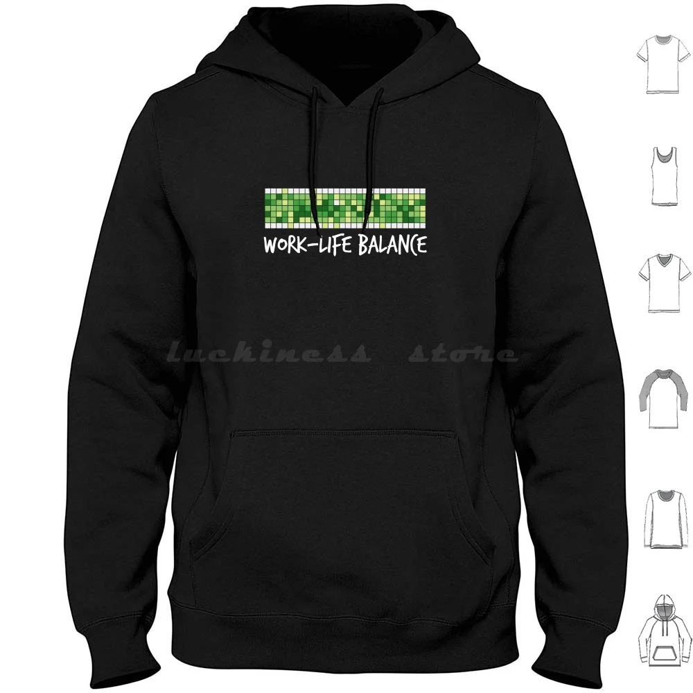 Work-Life Balance Hoodies Long Sleeve Programmer Coder Programming Developer Coding Frontend Backend Software Engineer