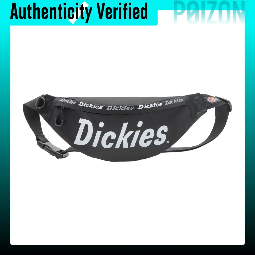 Dickies 100th Anniversary Polyester Shoulder Bag, Crossbody Bag, Fanny Pack, Sling Bag Unisex Black DK010606BLK1