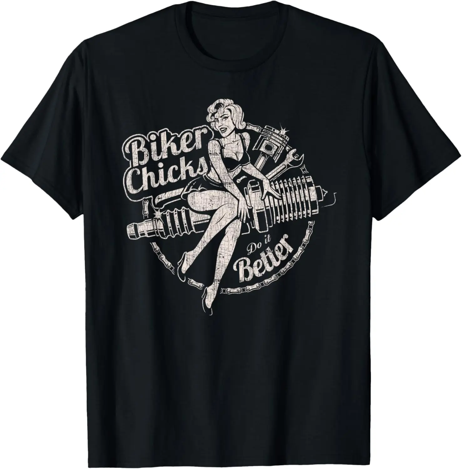 La última camiseta: trajes de motociclista "Biker Chicks Do It Better" para mujer o camiseta para chicos