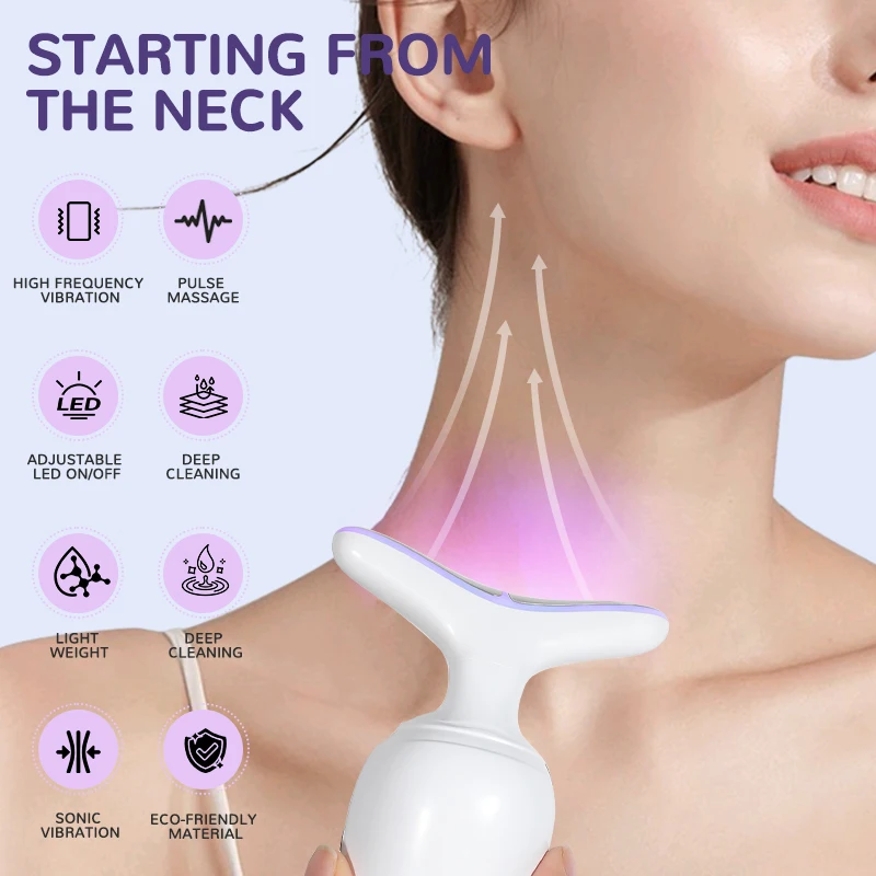 neck face beauty device vibration massage for face and neck personal care skindion home use beauty device face lifting machine