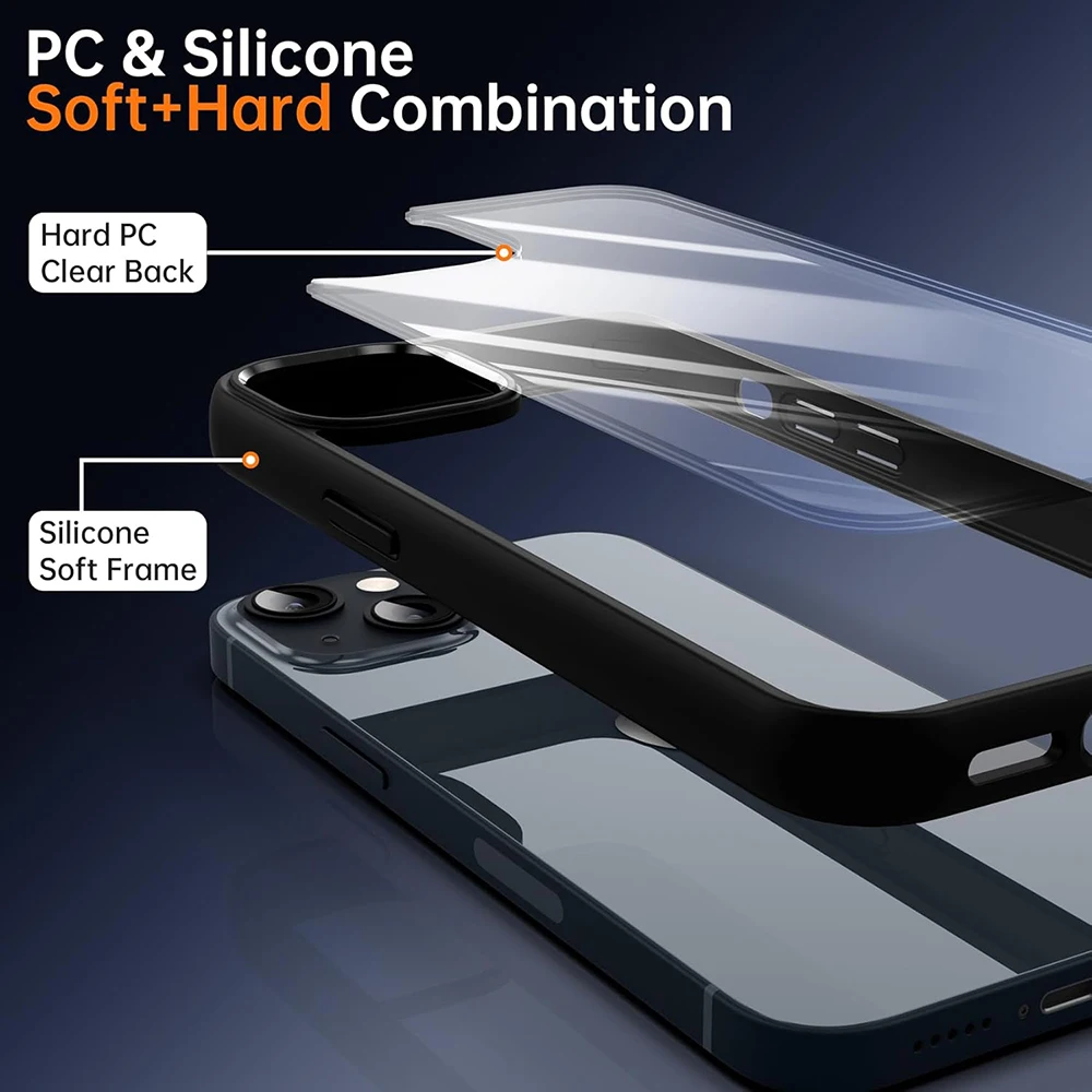 Shockproof Silicone Lanyard Cord Phone Case For iPhone 11 12 13 14 15 Pro Max XS XR 8 7 6 Plus Transparent Protection Back Cover