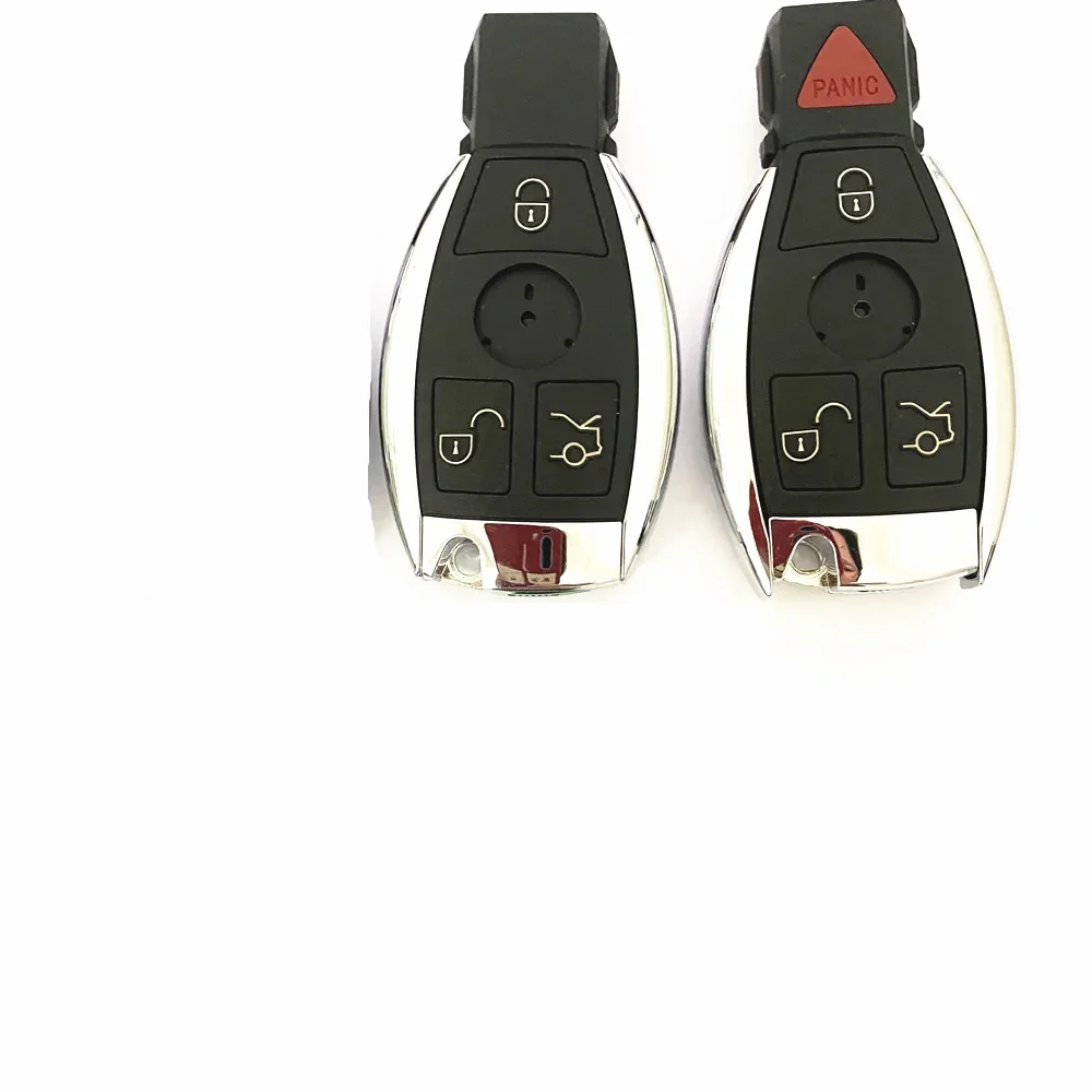 

1/5pcs 3/4 button key shell Remote Car Key cover fob For Mercedes Benz Year 2000+ Supports Original NEC and BGA