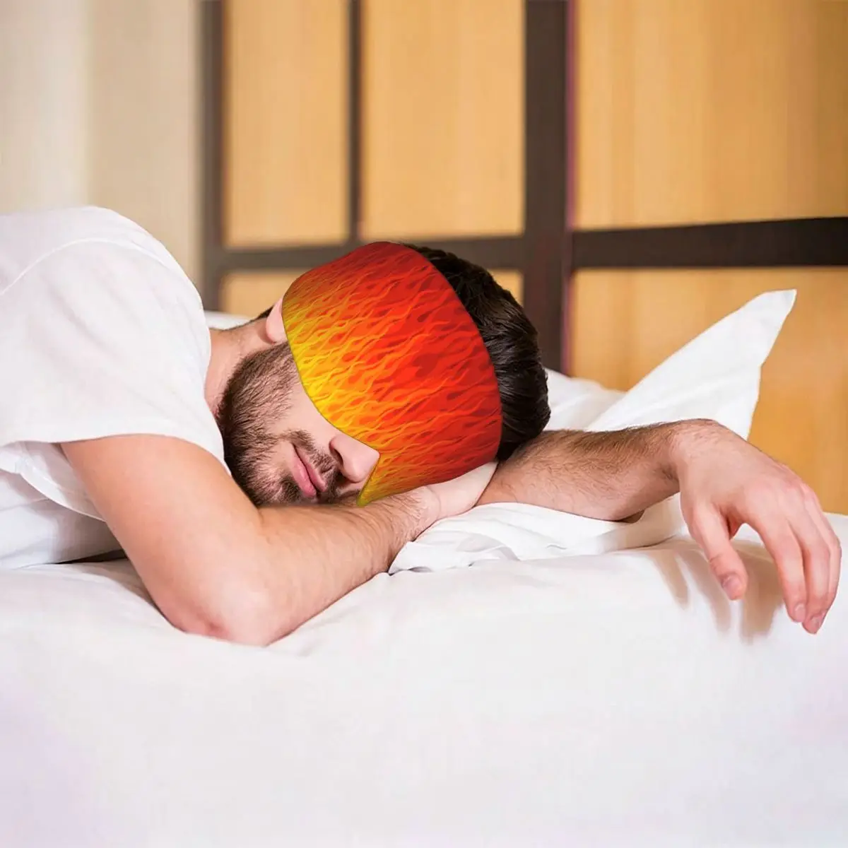 Red Orange Yellow Burning Flame And Fire sleep eye mask Portable Eye Cover for Girls Boys Home Sleeping Party Eyeshade eyepatch