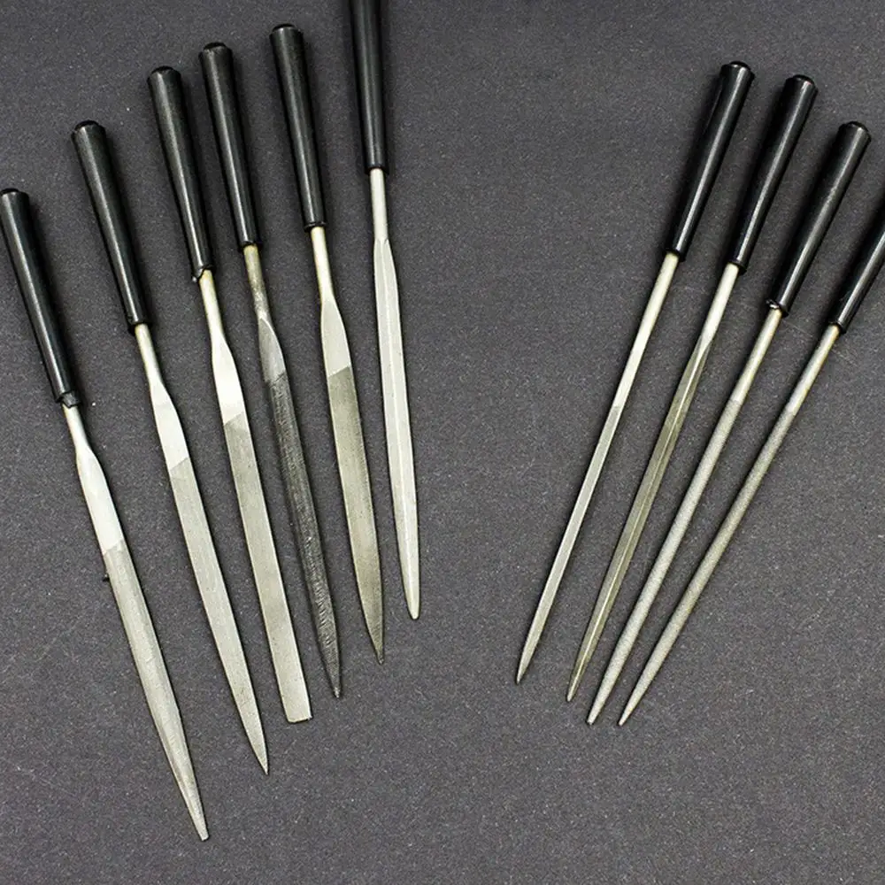 10 pcs Diamond Mini Needle File Set DIY Wood Rasp File Needle Jewelry Polishing Carving Diamond File Handy Tools Ceramic Crafts