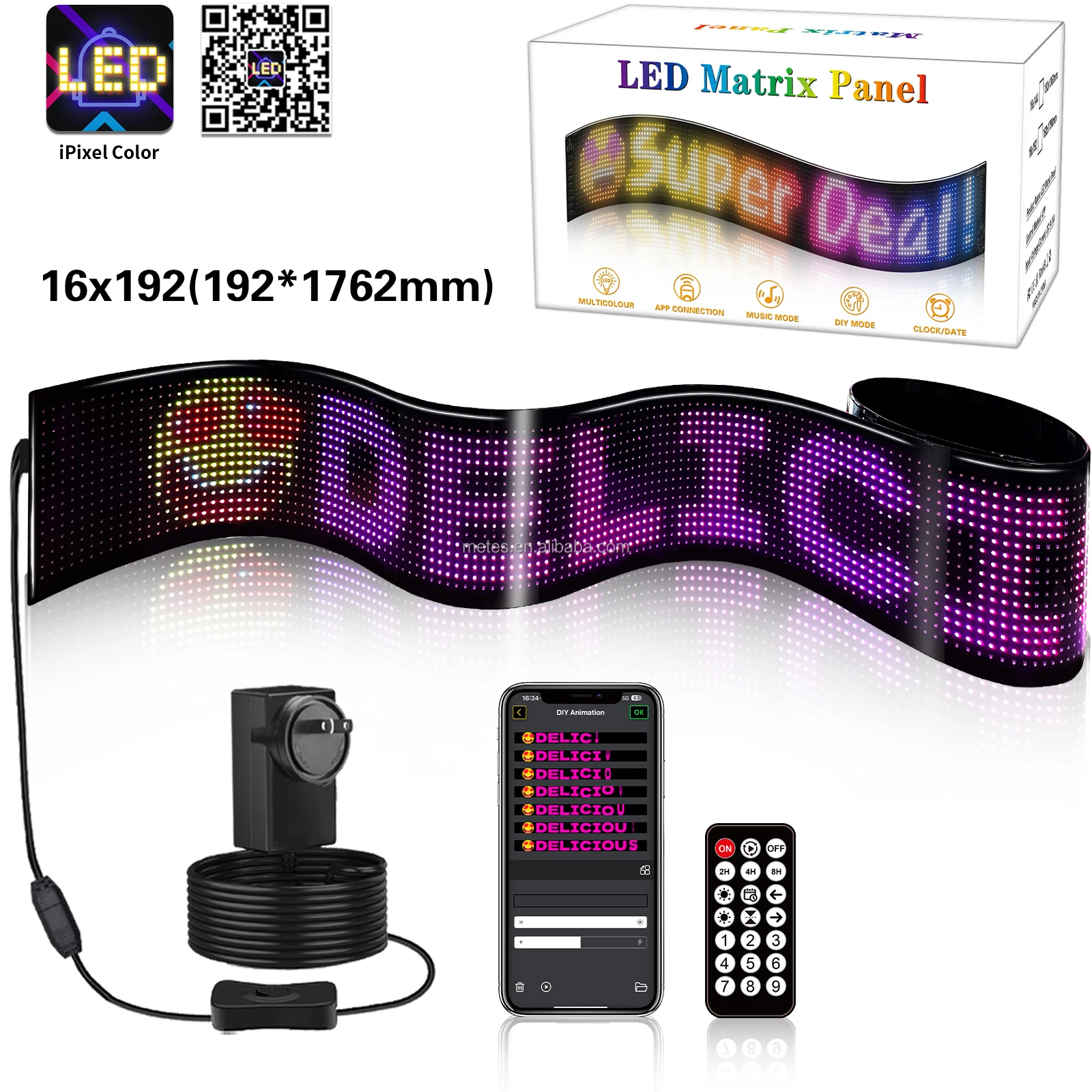 Customized Smart App Programmable LED Display Digital Flexible Devil Eye Advertising Panel For Office Wedding Decorations