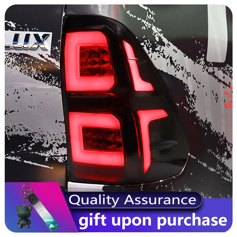 Car Lamps For Toyota Hilux VIGO 2015-2021 Tail Lights LED Turn Signal Superbright Taillight Reverse Refit Auto Tool Accessories