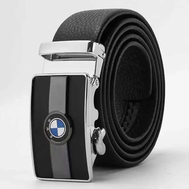 

BMW Ремень с новым логотипом для мужчин Ремень из искусственной кожи с металлической пряжкой Высокое качество Известный бренд Дизайнерский поясной ремень для джинсов Большие размеры