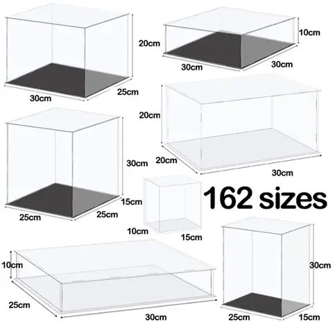 Assemble Acrylic Display Case Clear Display Box For Collection Figures Dustproof Storage Box Organizer For Car,Toy,Doll Cabinets