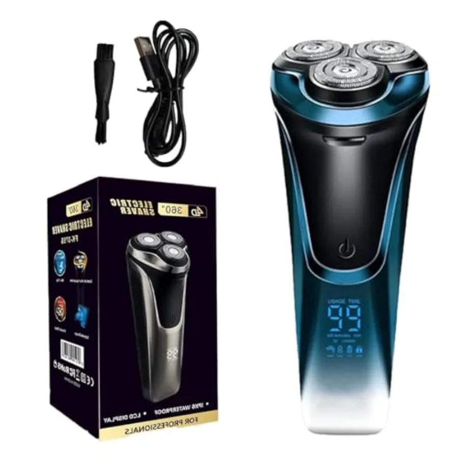 

Snapbuy Electric Razor for Men 2026 New Electric Shavers Snapbuy Razor Ipx7 Waterproof 4D Floating Head Rotary Shaver with LCD
