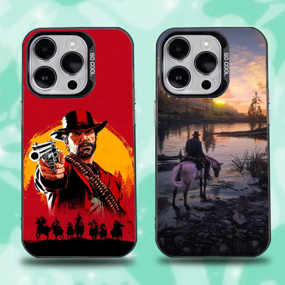 

Red Dead R-Redemption RDR 2 Phone Case For iPhone 16,15,14,13,12,11,Pro,Max,Plus,Mini,XS,SE Anti Fall Black Matte Hard Bumper