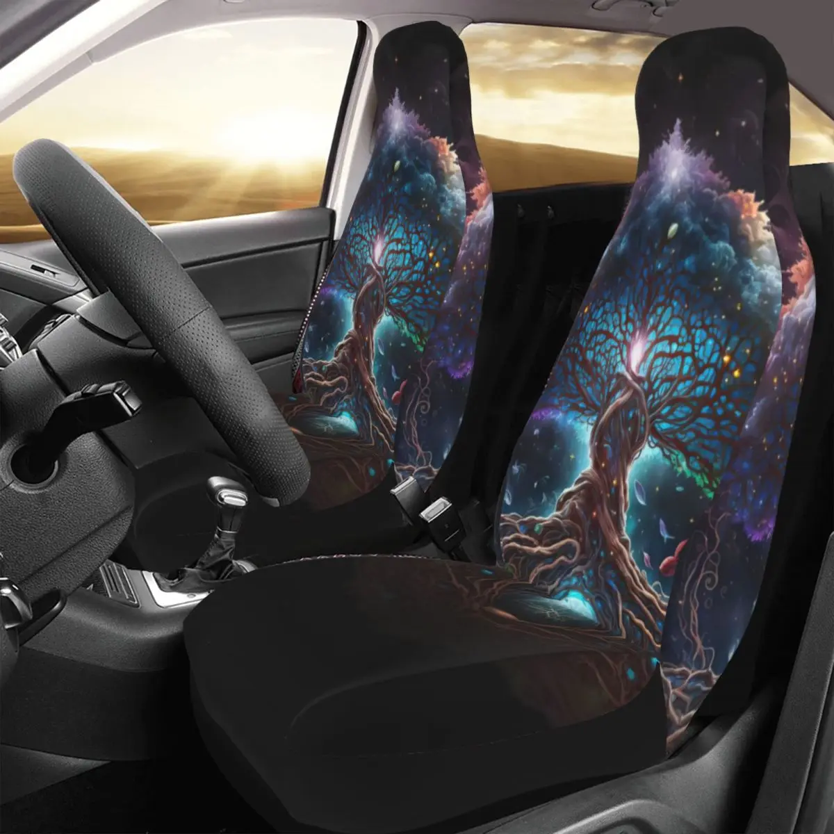 

The Tree Of Life Car Seat Cover Custom Printing Universal Front Protector Accessories Cushion Set