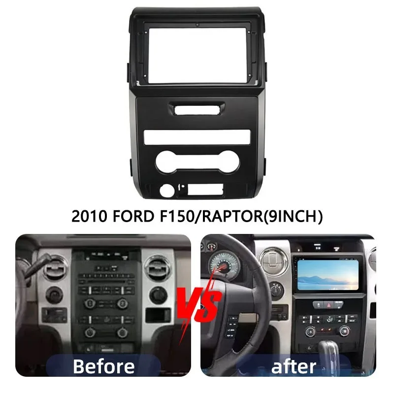 Fit for 2010 Ford F150/Raptor central control navigation panel frame, Android large screen versatile frame modification panel
