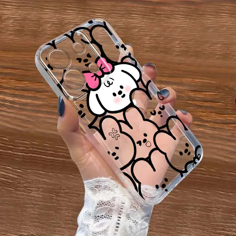 

Cute Fun Little Bear Design Art For Xiaomi Redmi Note 15 14 13 12 11E 9 9T 8 8T Pro Plus Turbo 5G Fashion TPU Transparent Case