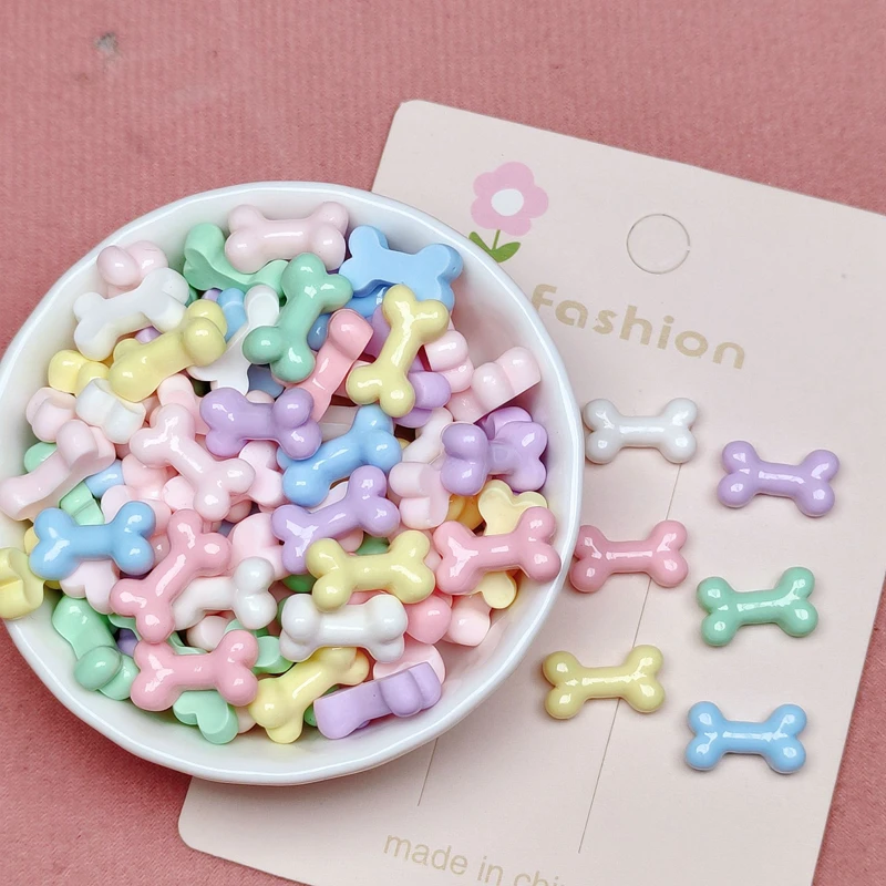 30Pcs New Bright Multi Color Bone, Lollipop Series DIY Phone Case Resin Accessories Handmade Hair Clip Jewelry Material Pack A28