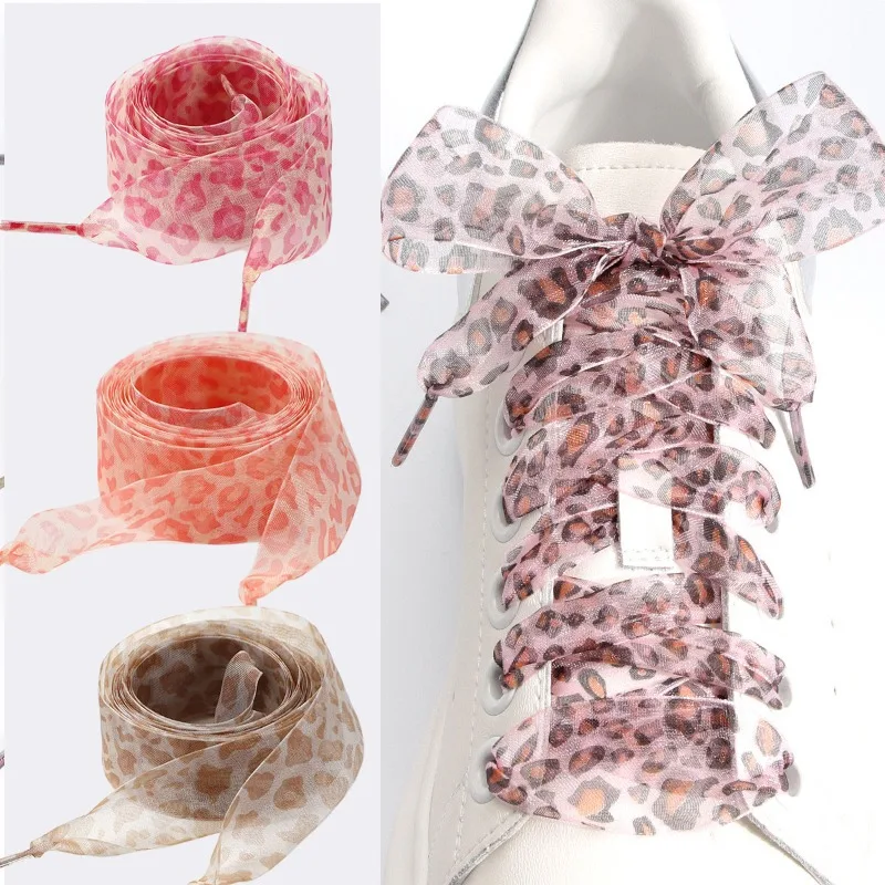 

Fashion Chiffon Yarn Shoelaces 2.5cm Wider Flat Silk Shoelace Sneakers Rope Laces for Shoes 100/120/140/160CM Shoes Accessories