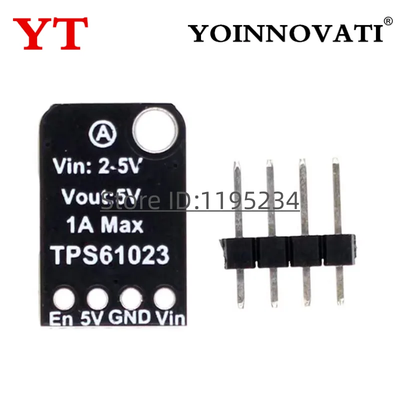 TPS61023 Boost Converter Module 5V 1A Output, Step-Up Voltage Regulator, 0.5V-5.5V Ultra-Low Input