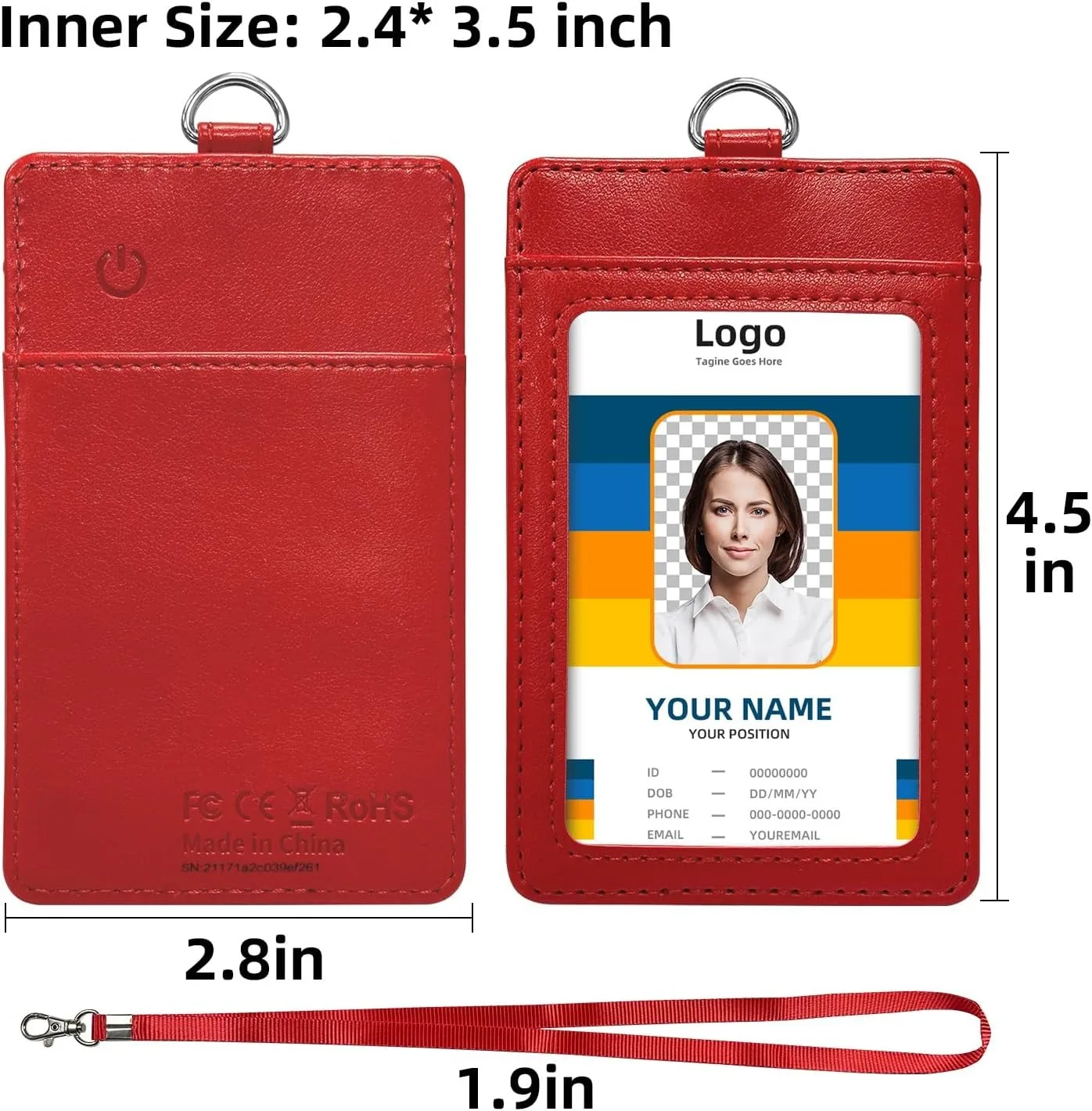 Card package with positioning system - Work ID student ID finder - Apple Find my, only compatible with iOS system