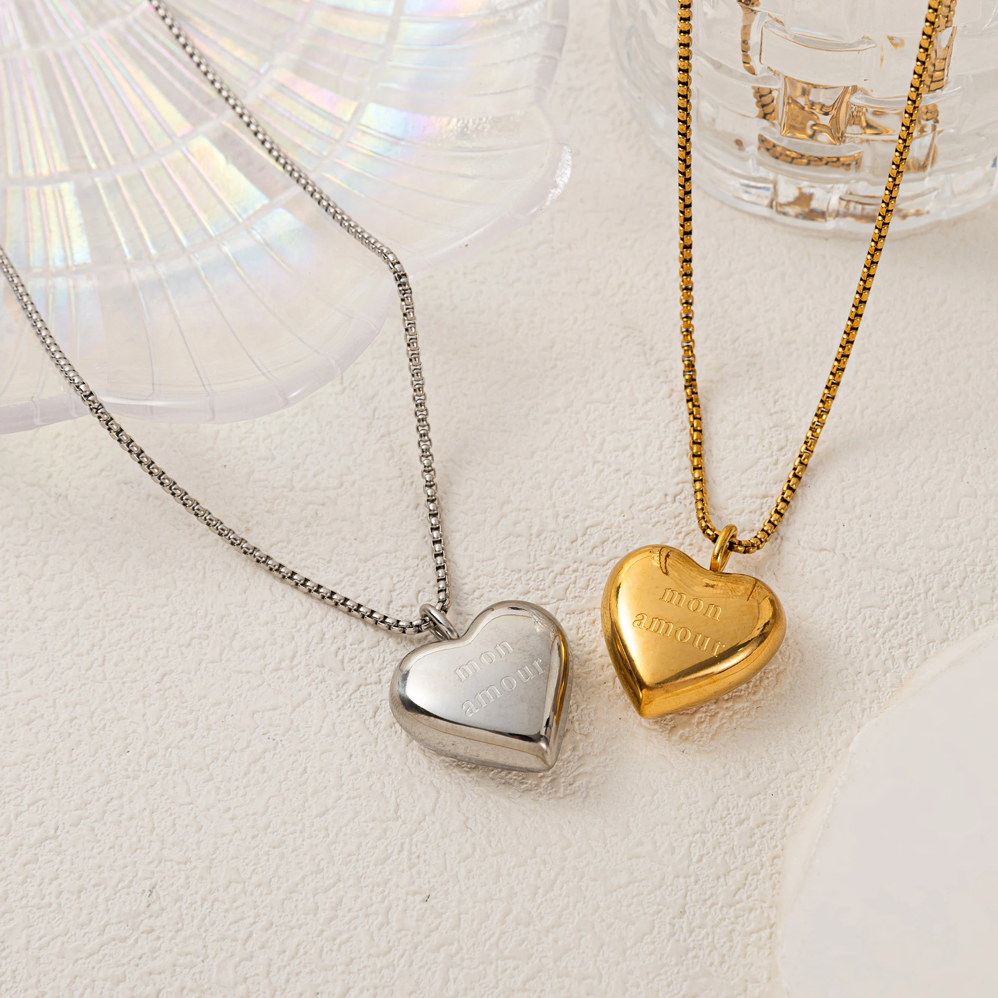 Love necklace pendant necklace double-sided Valentine's Day accessory Necklaces for women