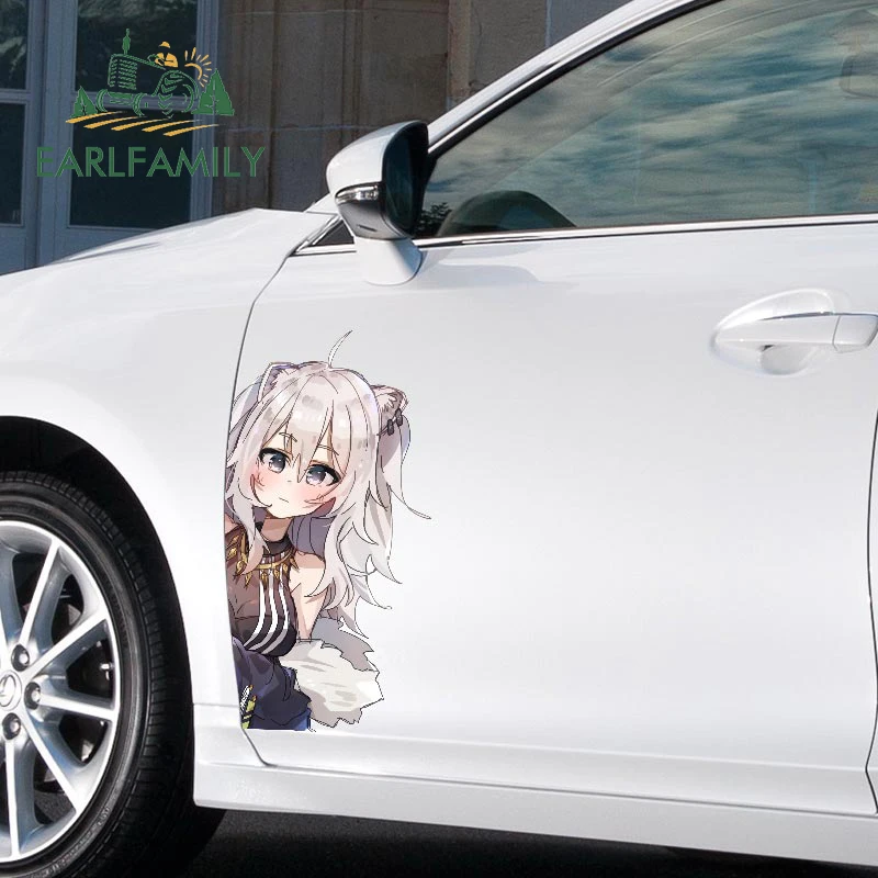 EARLFAMILY 43cm x 21.5cm for Botan Hololive Car Stickers Simple Occlusion Scratch Decals Waterproof Vinyl Car Door Protector