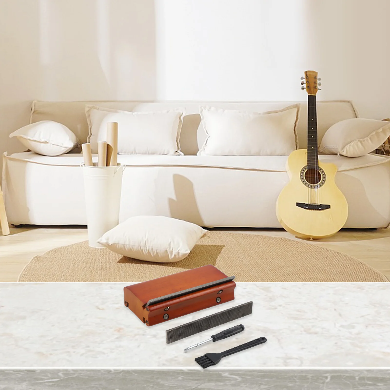 Guitar for fret Dressing File with Multiple Angles for Efficient Maintenance Suitable for Guitars Basses and Ukuleles
