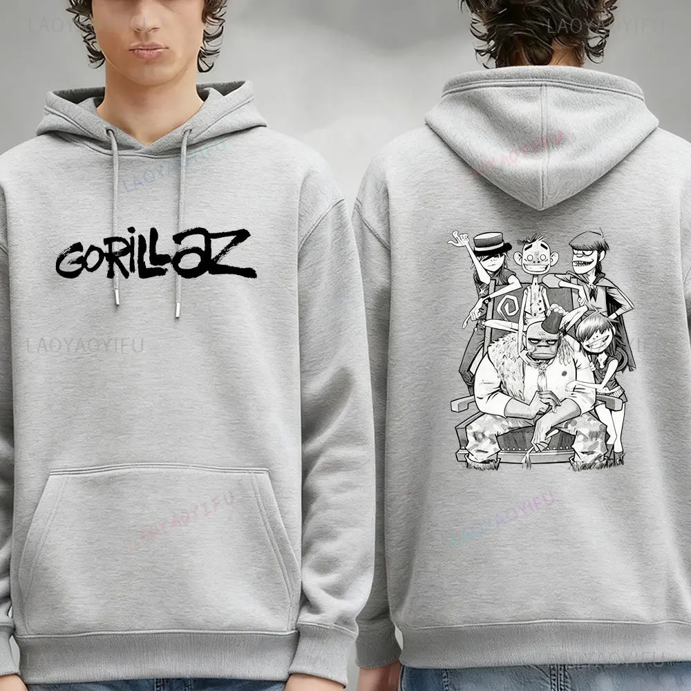 عضو فريق الغوريلاز الموسيقي في أريكة هوديي هوديي الرجال الشارع الشهير Harajuku ملابس للجنسين البلوز جديد في هوديس وبلوزات #1