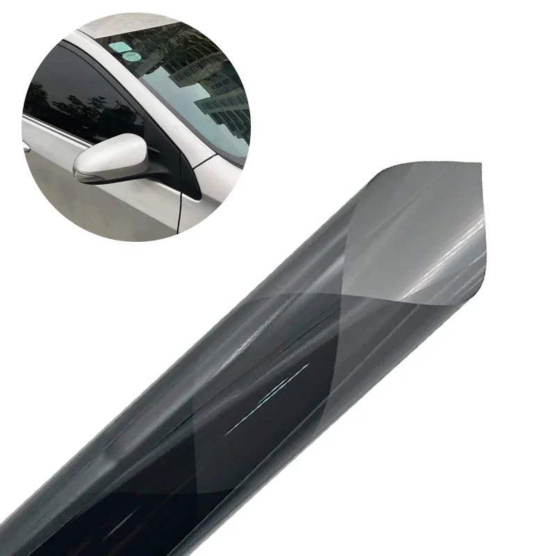 Rollo de película negra para ventana de coche, tinte de vidrio autoadhesivo, Protector UV para privacidad, parasol, varios tamaños