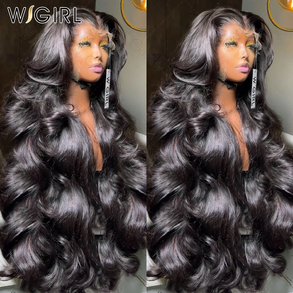 13x6 HD Body Wave Human Hair Wigs 30 Inch Transparent Water Wave Lace Frontal Wig Brazilian 13x4 Lace Front Wig For Women