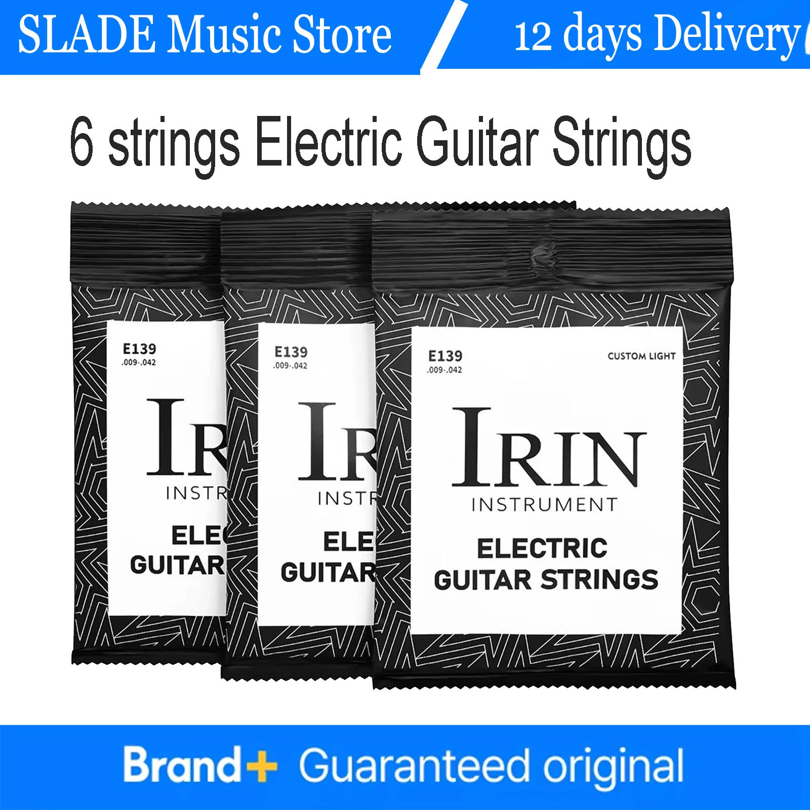 IRIN 6 سلاسل الغيتار الكهربائي سلاسل عالية الكربون الصلب الأساسية مانع االصدأ PVD أيون طلاء سلاسل الغيتار الكهربائي الغيتار الملحقات