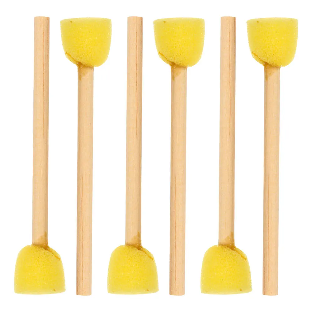 

6 Pcs Paint Brushes Painting Sponges 's Diy Tools for Yellow Art Round