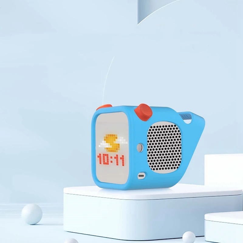 حافظة من السيليكون لهاتف Yoto Player 3Rd Gen، مكبر صوت بلوتوث للأطفال يلعب أجزاء الغطاء الواقي - أزرق