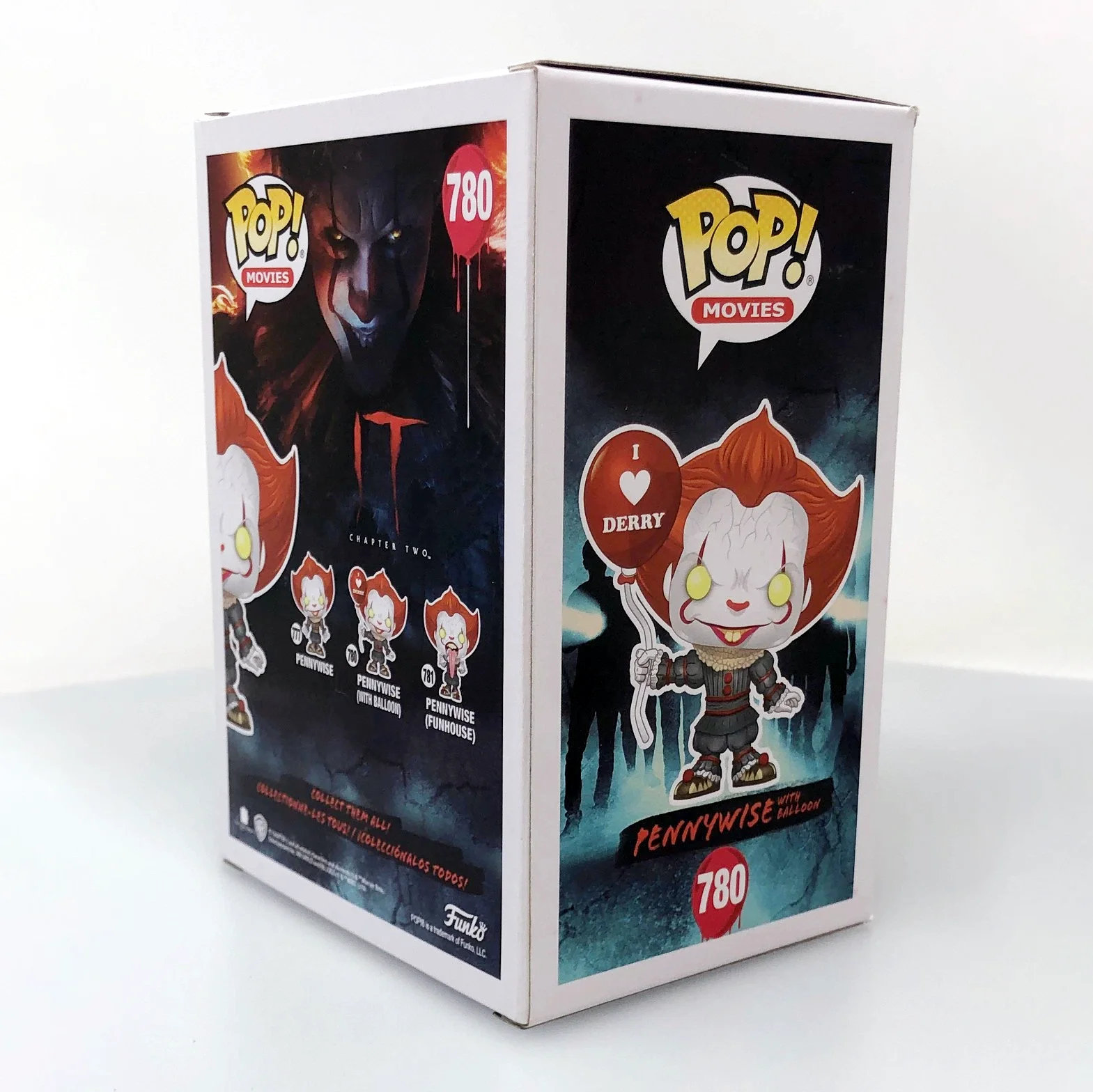 تكنولوجيا المعلومات Pennywise مع بالون # 780 مجسم فانكو بوب أصلي إصدار محدود جمع الديكور الشكل مرحبا بكم في لعبة المشجعين ديري #4