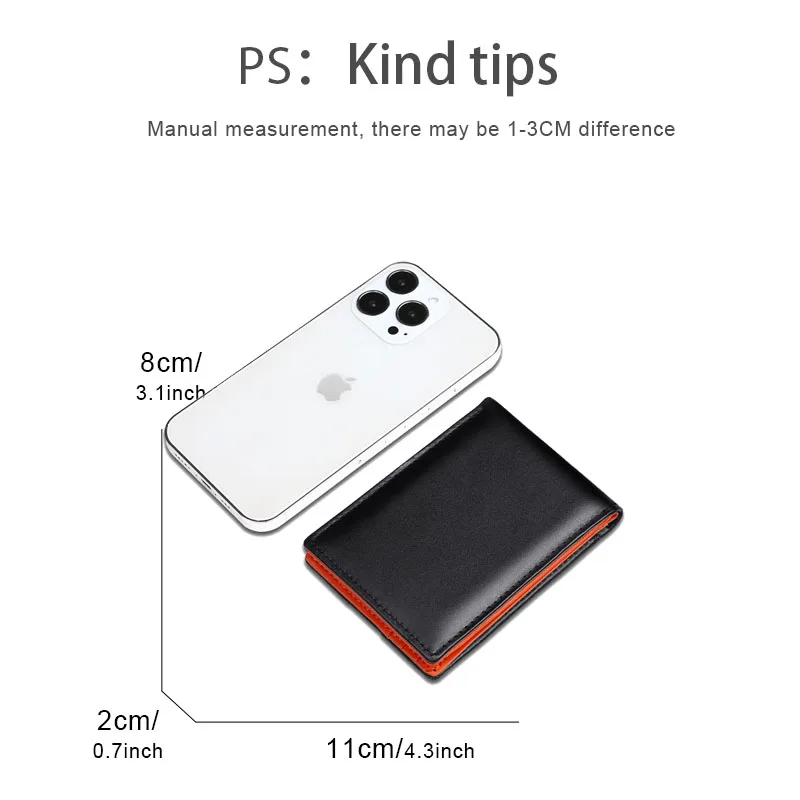 Kostenlose maßgeschneiderte Retro-Leder-Geldbörse mit Initialen-Buchstaben, ultradünn, für Herren, modische RFID-Geldbörse, kleine Pickup-Karte aus Rindsleder