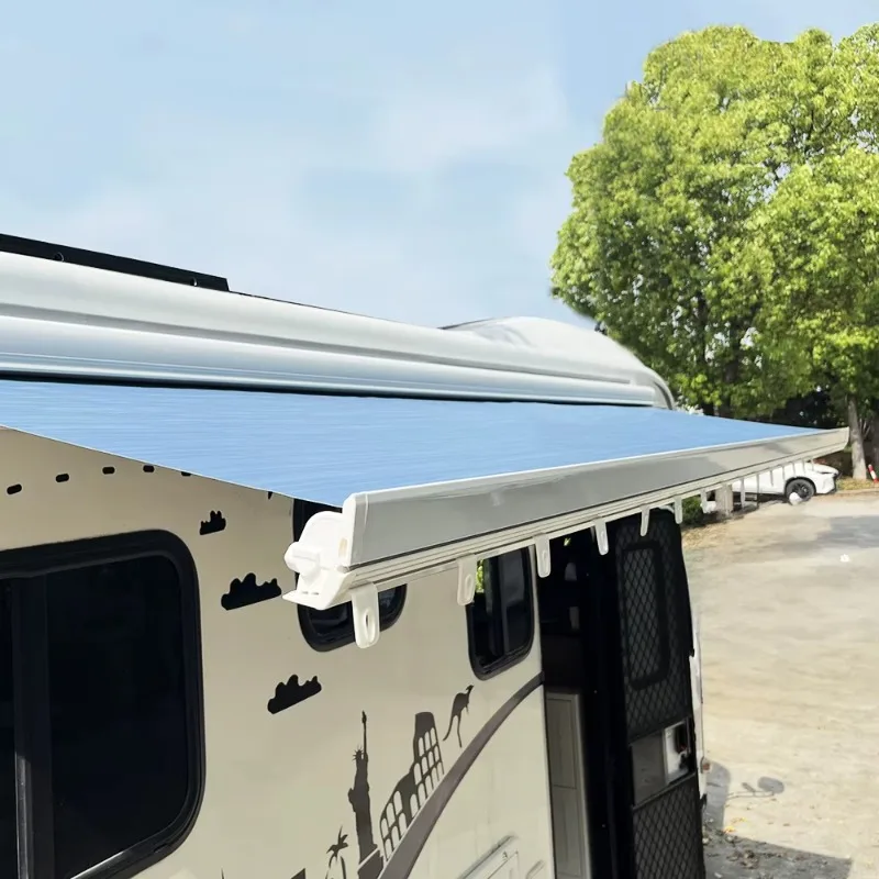 2 Meters Full Cassette Retractable Motorized Trailer Motorhome RV Awning Electric for Off Road Campers
