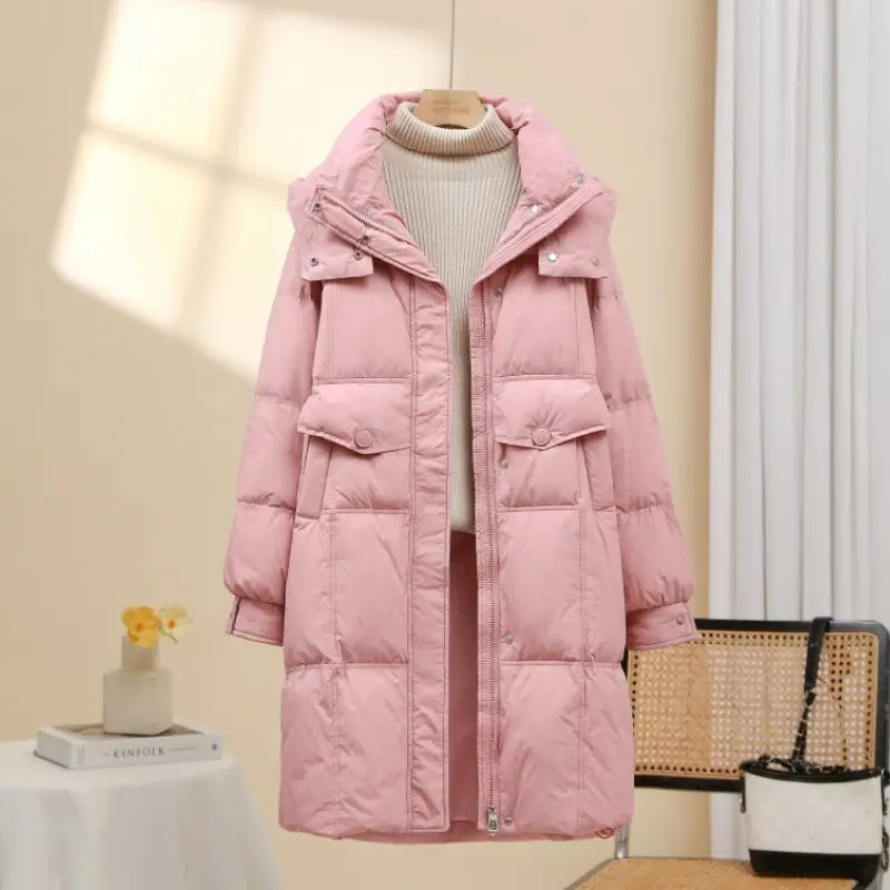 Outono e inverno nova jaqueta feminina solta casaco com capuz