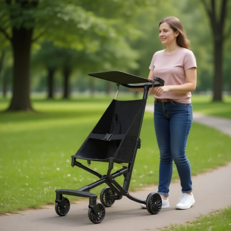 عربات أطفال محمولة خفيفة الوزن مع حزام الأمان عربة أطفال بنقرة واحدة قابلة للطي مشاية أطفال عربات أطفال مضادة للانقلاب عربة أطفال #1