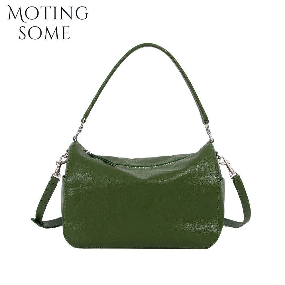 

MOTINGSOME 100% Vegetable Tanned Leather Woman Bag Retro Cowhide Commuter Shoulder Bag Crossbody Handbag Small Satchel 2026 New