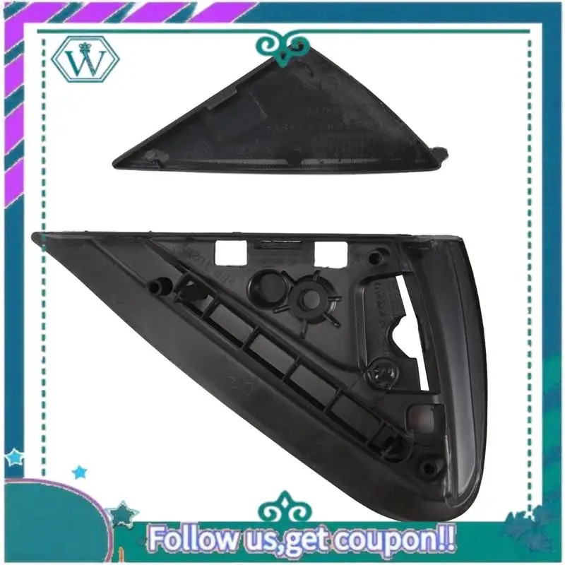 AA92-Car Front Left&Right Window Triangle Plate Side Mirror Corner Triangle Garnish Cover Panel For Citroen C4 C4L 2012-2015