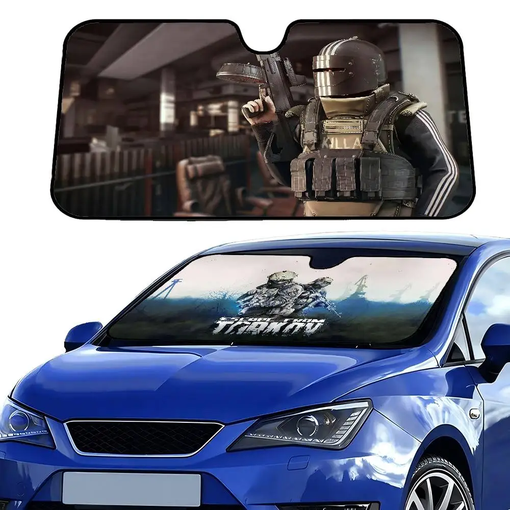 

E-Escape From T-Tarkov Car Windshield Foldable Sun Shade Cover Block Reflector Portable Breathable Anti UV Protector Screen