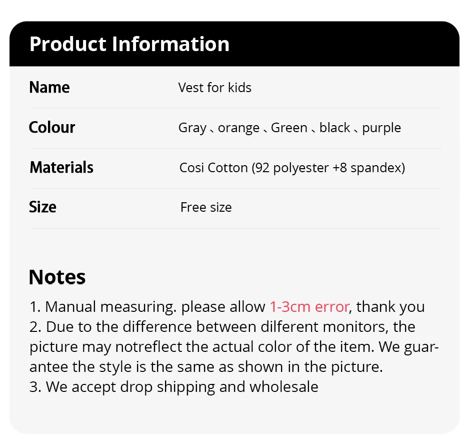 Kids' Ribbed Everyday Vest — product detail 1