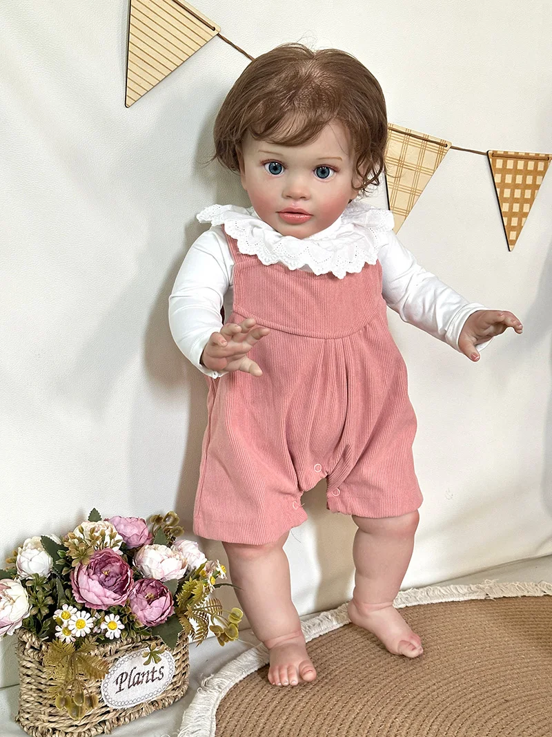 

Cokela 65CM Maggie Reborn Toddler Popular Cute Girl Doll with hand-Root hair Soft Cuddle Body High Quality Doll TOYS